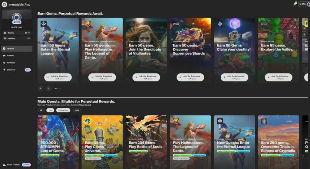 Beginner’s Guide To Immutable Play Weekly Rewards