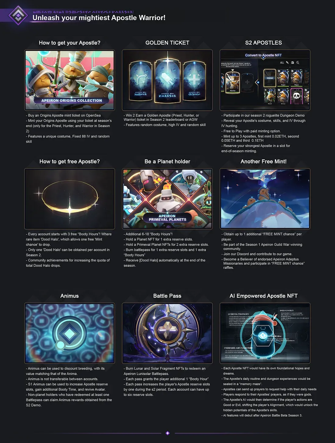 Apeiron Launches Apostle Awakening S2