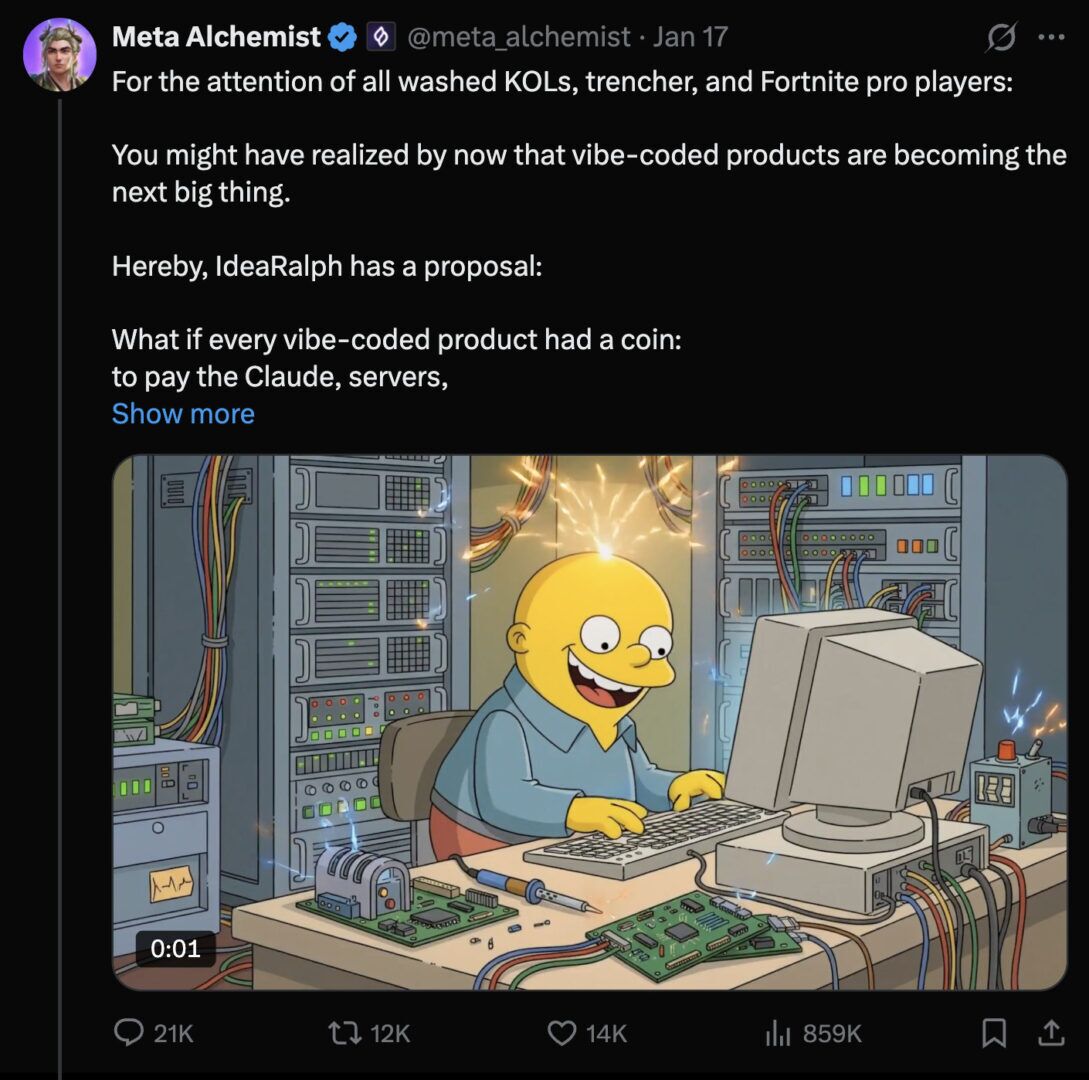 Levent Cem Aydan Meta Alchemist Seedify Founder On Vibecoins As Next Crypto Trend