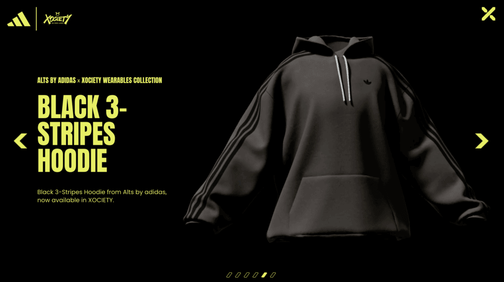 Adidas Xociety Black 3-Stripes Hoodie