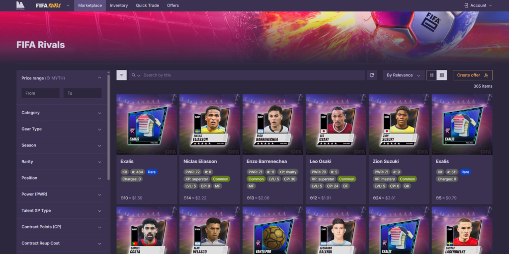 Fifa Rivals Nfts Appear On Mythical Market Before Global Launch