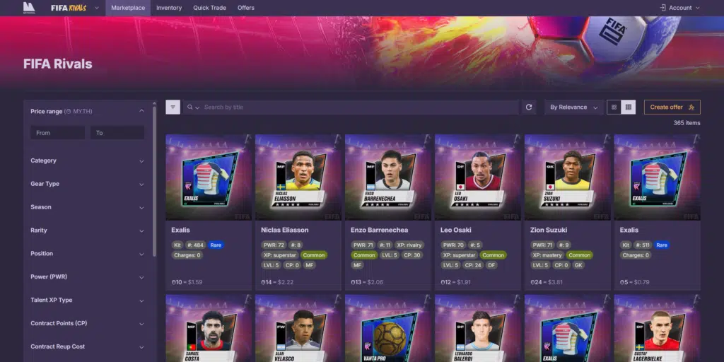 Fifa Rivals Nfts Appear On Mythical Market Before Global Launch