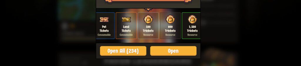 Cambria Season 3 Bribes Screen Showing Trinkets Pet Tickets And Land Tickets Earned From Royal Favor And Prize Pool Progression