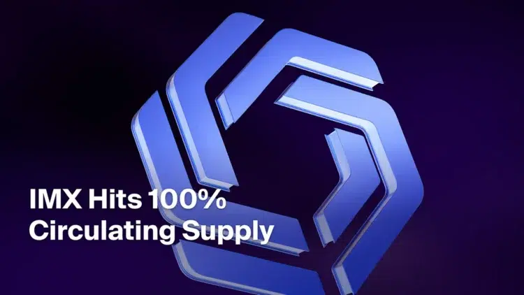 Immutable Imx Token Reaches 100 Percent Circulating Supply Milestone