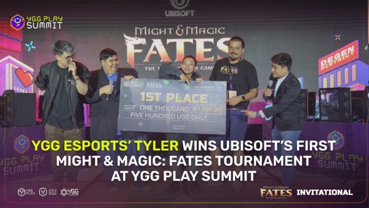Ygg Esports Player Tyler Receiving First Place Prize At Might &Amp; Magic: Fates Tournament In Manila