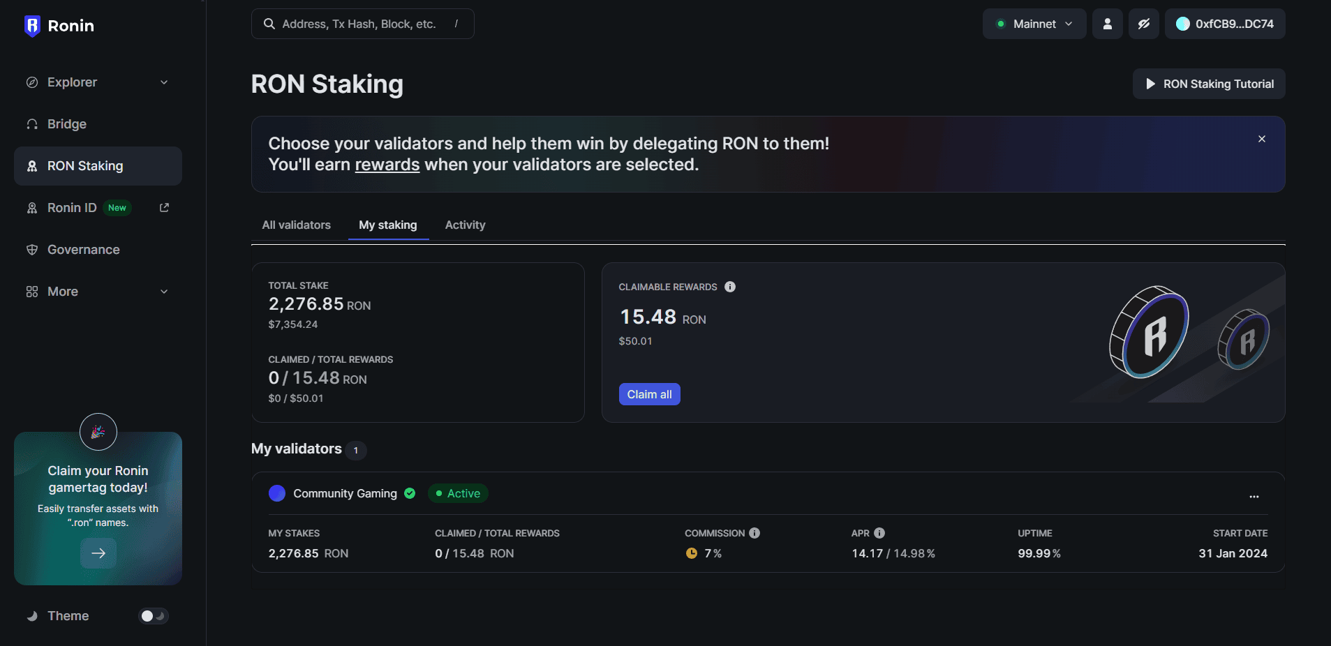 How To Stake $Ron Tokens On The Ronin Network: A Step-By-Step Guide