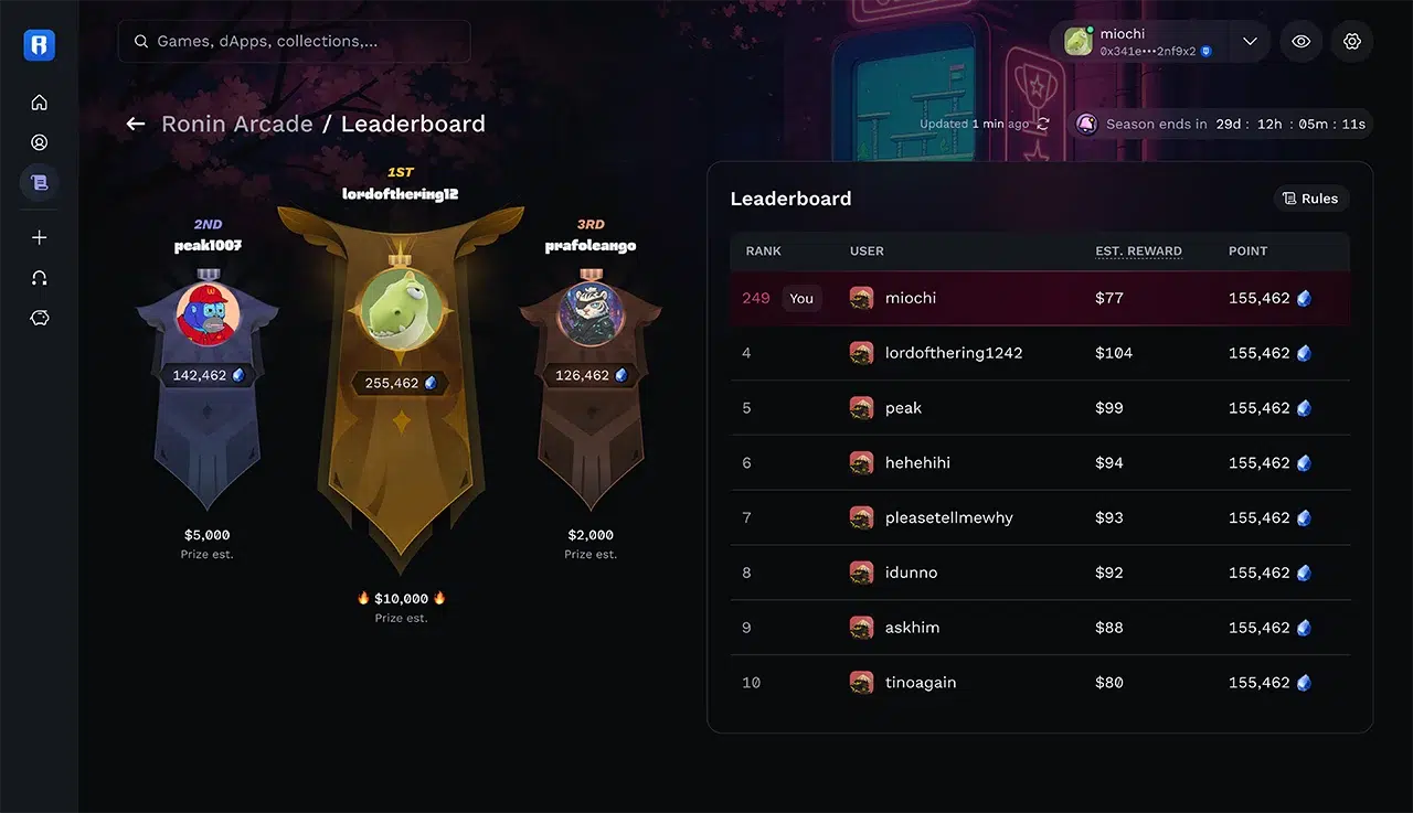 Axie Infinity And Pixels Quests Featured In Ronin Arcade Web3 Gaming Campaign