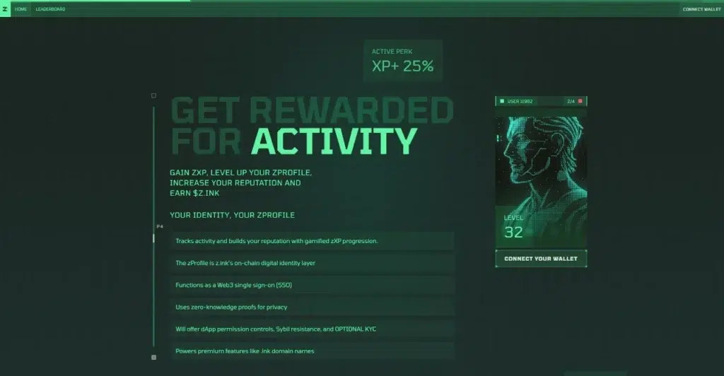 Zprofile Level System For Z Ink Airdrop Allocations, Onchain Identity For Play-To-Earn Games And Web3 Games Activity