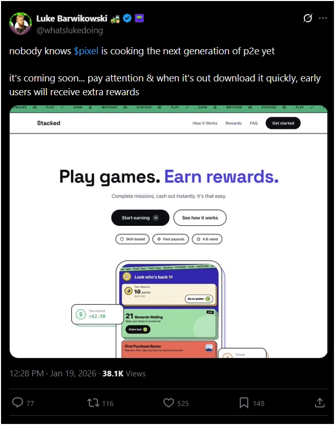 Stacked App Mobile Mockup Rewards Balance Loot Drops Pixel Dungeons