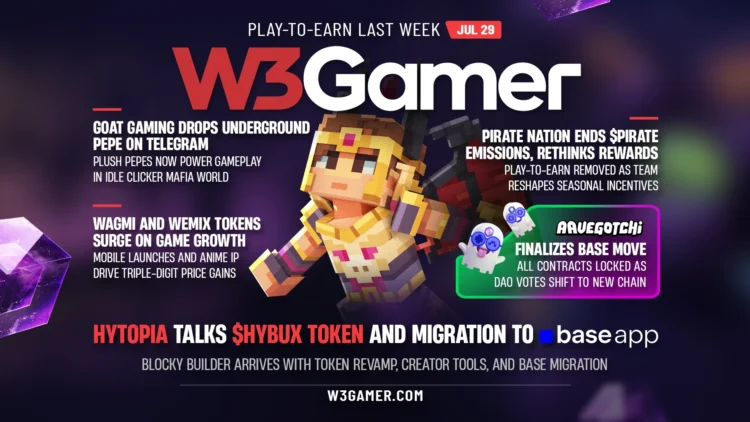 Last Week In Crypto Gaming: Hytopia On Base, Wagmi Surges, Craft World Sets Launch